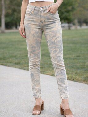 WEEKDAY, size W28 L34 white acid washed bleached look skinny jeans